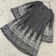otto 刺繍入りチュニック グレー S ナチュラル カジュアル オシャレのサムネイル
