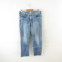 サムシング something デニムパンツ ジーンズ カットオフ ストレッチ 水色 M *T440