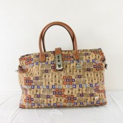 ゲス guess トートバッグ かごばっぐ 腕かけ ベージュ - メルカリ