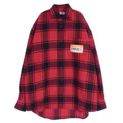 VETEMENTS ヴェトモン MY NAME IS VETEMENTS FLANNEL SHIRT フランネル 長袖 チェック シャツ レッド系 XS【中古】のサムネイル