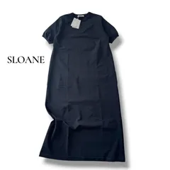 スローン SLOANE デミルクスビームス別注 18ゲージ クルーネック ワンピース ニット ロング 新品タグ付き ブラック サイズ1 M 6A064のサムネイル