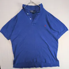 90s  Polo by Ralph Lauren ネイビー ポロシャツ　USA製  ポロ　ラルフローレン　サイズ不明（Lサイズ相当）
