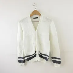 テットオム TETE HOMME ニットカーディガン 長袖 オフホワイト L *A829のサムネイル