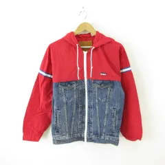 LEVI STRAUSS＆CO. ジャケット デニム 長袖 ジップアップ 赤 紺 S *T453