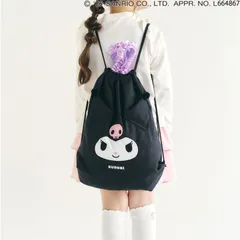サンリオキャラクターズ　ナップサック　V274906　apres les cours　マイメロ　クロミ　ハローキティのサムネイル
