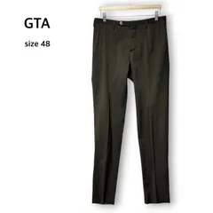 GTA ジーティーアー スラックス 洗練された大人の上質シルエット ダークブラウン  茶色 メンズ 48サイズ ウール100% ビジネス  トラウザーズパンツ ドレスパンツのサムネイル