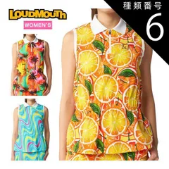 種類6：ジューシーフェスタ(460)/L ラウドマウス ゴルフ ニットサッカー 総柄 ハーフジップ ノースリーブ シャツ ウェア レディース 2026年春夏モデル S-LL 866-656
