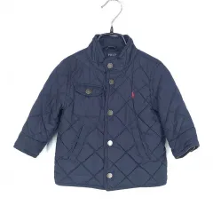 POLO RALPH LAUREN(ポロラルフローレン) キッズ ユア(YOOA) スナップボタン キルティングジャケット ネイビー 24M (HU41286)