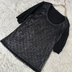 SPECCHIO トップス ブラック 40 キレイめ 透け感 オシャレのサムネイル