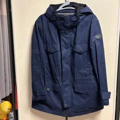 アバクロ 中綿マウンテンパーカー L 撥水 防風 ネイビー&レッド - メルカリ