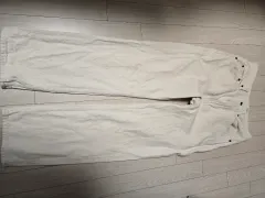 アイボリー ワイド デニム パンツ