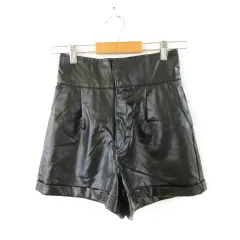 グレイル GRL ショートパンツ フェイクレザー 黒 M *A483