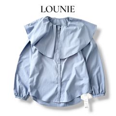 新品】ルーニィ LOUNIE ケープカラー フリルデザイン ブラウス 36 
