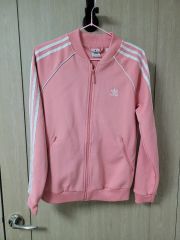 adidas ピンク ジップアップジャケット - メルカリ