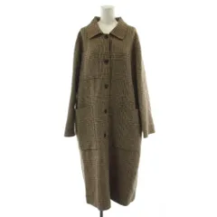 トゥデイフル TODAYFUL Over Check Coat オーバーチェックコート 38 ベージュ 長袖 ロング丈 千鳥格子 11820008 /GG