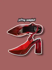 230/ ジェフリーキャンベル 厚底 クリア サンダル ヒール /1110