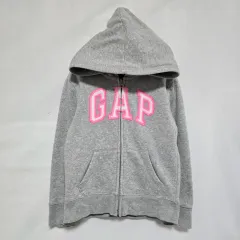 Gap Kids(ギャップキッズ) グレー ピンク 起毛 ジップアップ フード アパレル 6-7歳 1110
