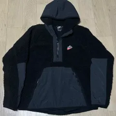 ナイキ ブラック フリース ハーフジップ