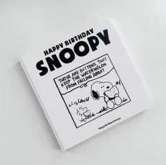 (すぐ配送)輸入 白 SNOOPY スクエア ウール チェック BOOK ノート ダイアリー 2種