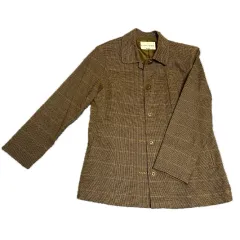 (着用画像) ブラウン CHECK ジャケット