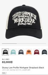Stussy ストゥーシー WORKGEAR TRUCKER キャップ ブラック - メルカリ