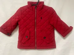 【229272】RALPH LAUREN ラルフローレン  キッズ　長袖ジャケット　アウター　キルティング　ポリエステル　ジップアップ　ロゴ　18M  ・ レッド