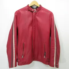 【三重本店】 中古 schott | ショット レザー シングルライダースジャケット レッド サイズ：L 【93】