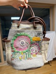 づらづら様専用 帆布×ダルメシアン柄 楕円形トートバッグM - メルカリ