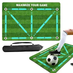 SALUDABLE サッカー トレーニングマット 練習 サッカーマット 防音 90x60cm 収納袋のサムネイル