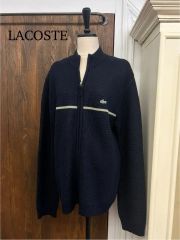 LACOSTE ラコステ ニット ジャケット L ネイビー ジップアップ - メルカリ