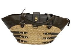 英国製 J&M DAVIDSON レザー × ラフィア かごバッグ - メルカリ
