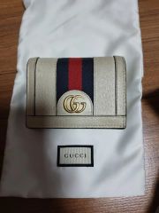 GUCCI グッチ オフィディア 二つ折り財布 シェリーラインアイボリー
