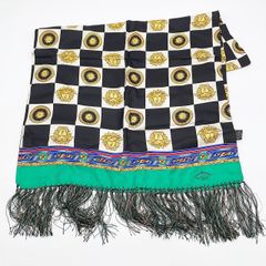 レア 美品 ヴェルサーチ サスペンダー メデューサ グレカ模様 ブラック