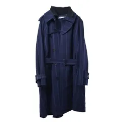 Sacai ベルト付き ラペルレイヤード ストライプ コートのサムネイル