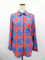 ギャップ GAP シャツ カジュアル 長袖 チェック XXS ピンク