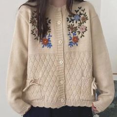 Donguri Closet 耳をすませば フラワー刺繍カーディガン - メルカリ