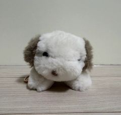 昭和レトロ ぬいぐるみ 当時物　創美社 エイコカイヤ オリジナル　犬 ぬいぐるみ 犬 いぬ 垂れ耳 白茶 創美社 レトロ❣️ - メルカリ