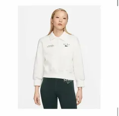 NIKE ナイキ 長袖Tシャツ オーバーサイズ クロップド フリース ポロ スウェットシャツ Sサイズ 新品