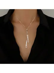 ジュエリー レディース ネックレス 925スターリングシルバー製幾何学的中空三角ペンダントネックレス 1個入り、ミニマリストデザイン、長さ調整可能、デイリー、パーティー、バカンス、ファミリー、友人、クリスマス、バレ