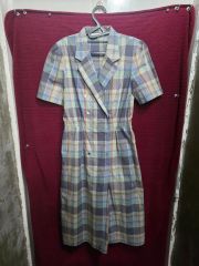 Burberry チェック柄 半袖ワンピース 6Y - メルカリ