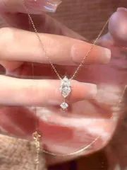 ジュエリー レディース ネックレス S925スターリングシルバー馬の目 涙型キュービックジルコニアペンダントネックレス 1個 レディース 日常用 パーティー バレンタインデー マザーズデー ジュエリーギフト