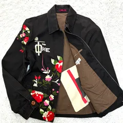 Paul Smith ポールスミス フローラル刺繍 スイングトップ ブルゾン コットン ブラック 黒 レッド 花柄  メンズ Mサイズ 希少 デザイン ジャケット ライトアウター カジュアル モード