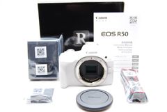 新品級 キャノン R50 R18-45 ホワイト 説明書付 防湿庫管理 H113 
