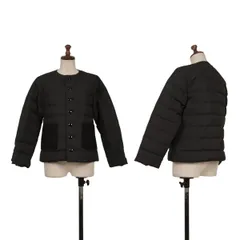 トリココムデギャルソンtricot COMME des GARCONS 裏チェックノーカラーダウンジャケット 黒Sのサムネイル