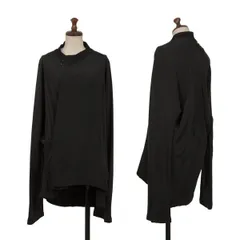 ヨウジヤマモト ファムYohji Yamamoto FEMME シルクフェルト切替ジャケット 黒Mのサムネイル