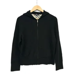 Burberry LONDON(バーバリーロンドン) パーカー サイズ5 XS レディース美品  - 黒 長袖/カシミヤ/ジップアップのサムネイル