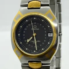OMEGA オメガ シーマスター ポラリス GMT グレー QZ メンズ K18YG SS デイト 腕時計 稼働品のサムネイル