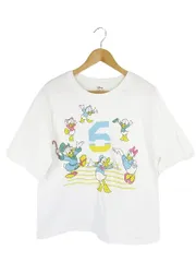 ディズニー Disney プルオーバー Tシャツ 半袖 ドナルド キャラクター プリント ホワイト サイズS~M QQQ