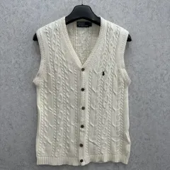 95 ポロ ラルフローレン メンズ ケーブル編み ニット ベスト