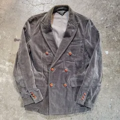 COMME des GARCONS HOMME PLUS 10aw コーデュロイダブルジャケット グレー XS コムデギャルソンオムプリュス 2010aw AD2010のサムネイル
